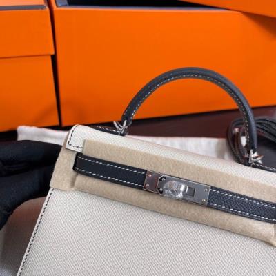 wholesale quality hermes kelly mini ii epson phw bicolor craie match noir